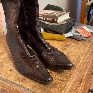 Brown bait Italian short boots leather